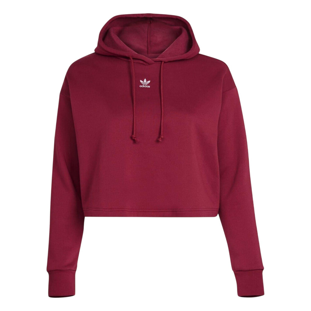 Adidas (Xxl, Burgundy) Womens/Ladies Originals Cropped Long-Sleeved Crop Hoodie