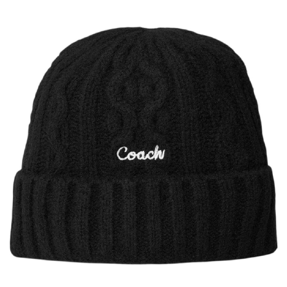 Coach Womens/Ladies Cable Knit Beanie Black