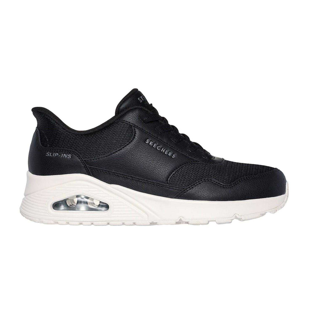 Skechers (8 Uk, Black) Womens/Ladies Uno Slip-In Wedge Trainers