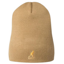 (One Size, Camel) Kangol Embroidered Logo Acrylic Pull-On Beanie
