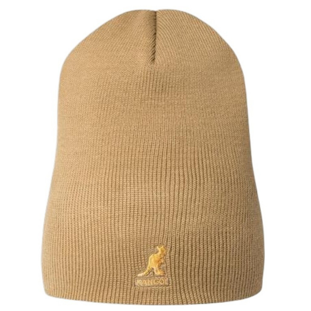 Kangol (One Size, Camel) Embroidered Logo Acrylic Pull-On Beanie Multicoloured