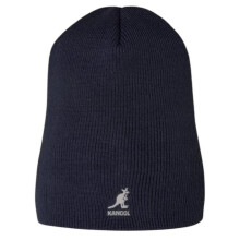 (One Size, Dark Blue) Kangol Embroidered Logo Acrylic Pull-On Beanie