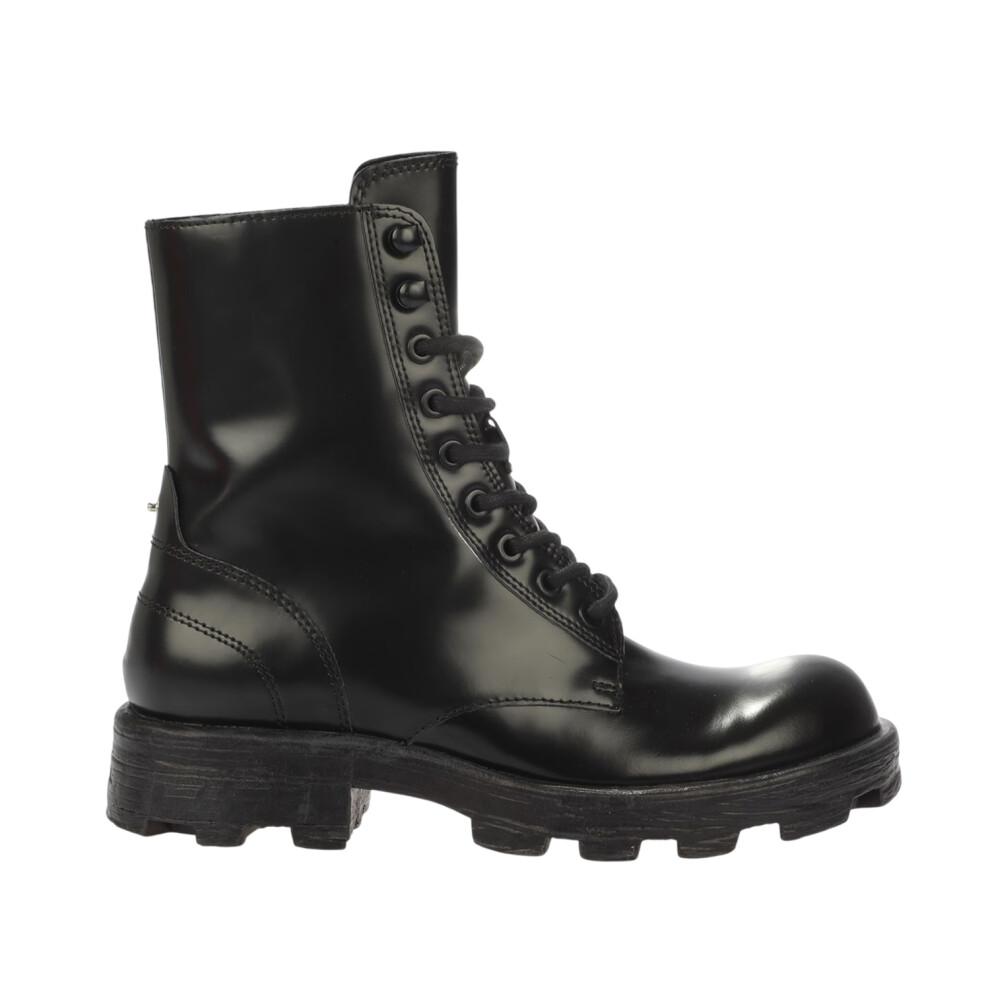 Diesel (9 Uk, ) Womens/Ladies D-Hammer Leather Combat Boots Black