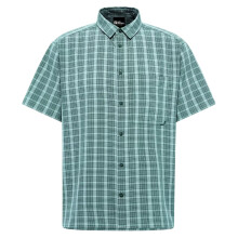 (M, Dark Navy) Jack Wolfskin Mens Checked Relaxed Fit T-Shirt