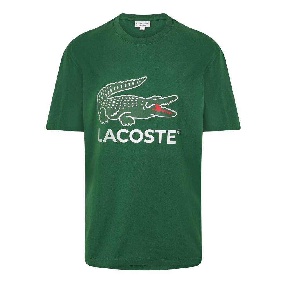 Lacoste (Xs, ) Mens Crocodile Print Regular T-Shirt Green
