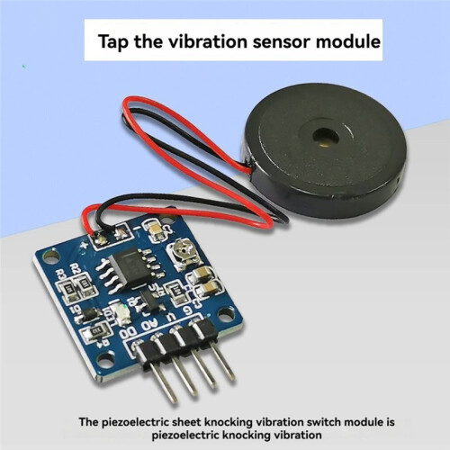 Piezoelectric Shock Tap Sensor Vibration  Module Piezoelectric Sheet Percussion  Analog Vibration Sensor 1