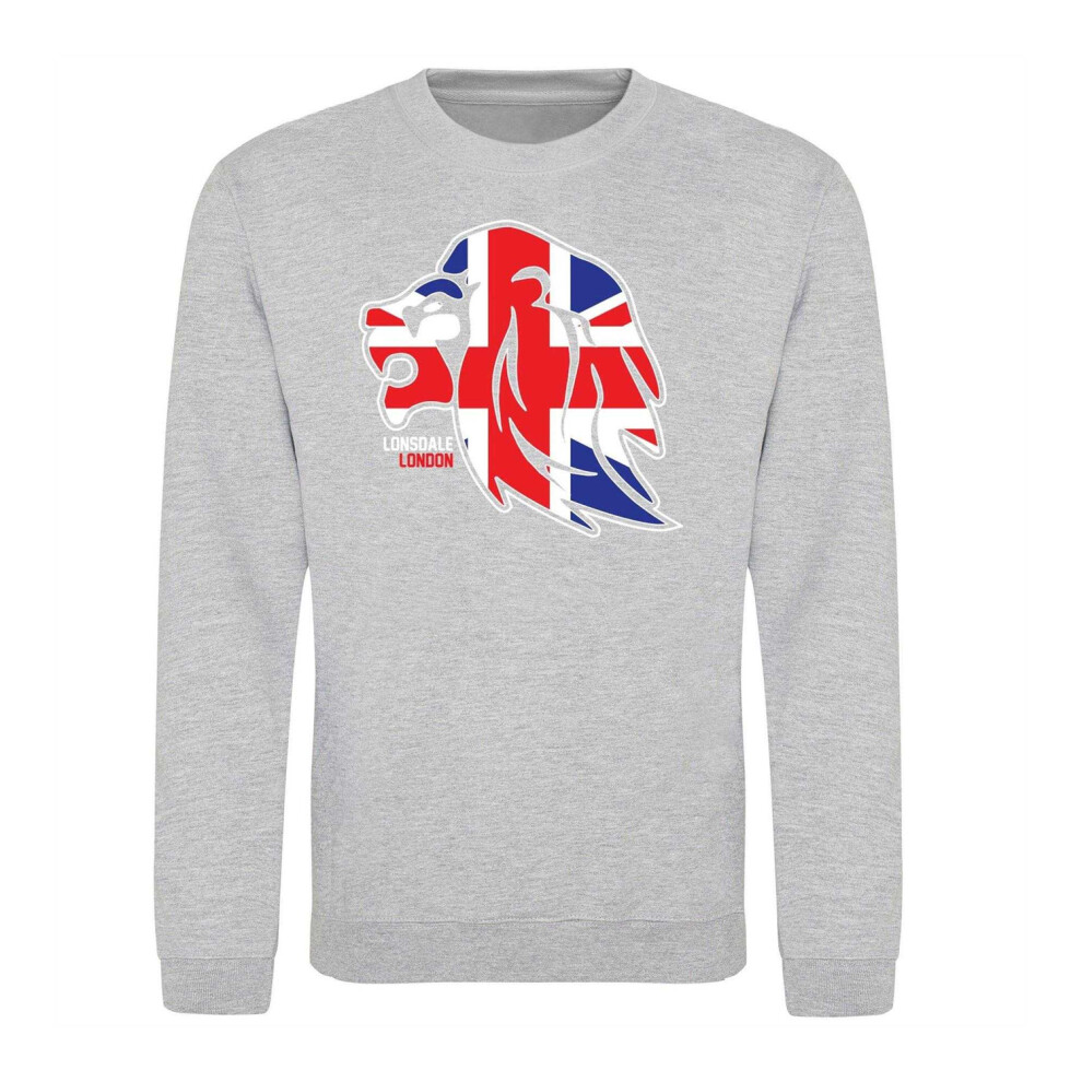 Lonsdale (S, ) Unisex Adult Logo Sweatshirt Grey