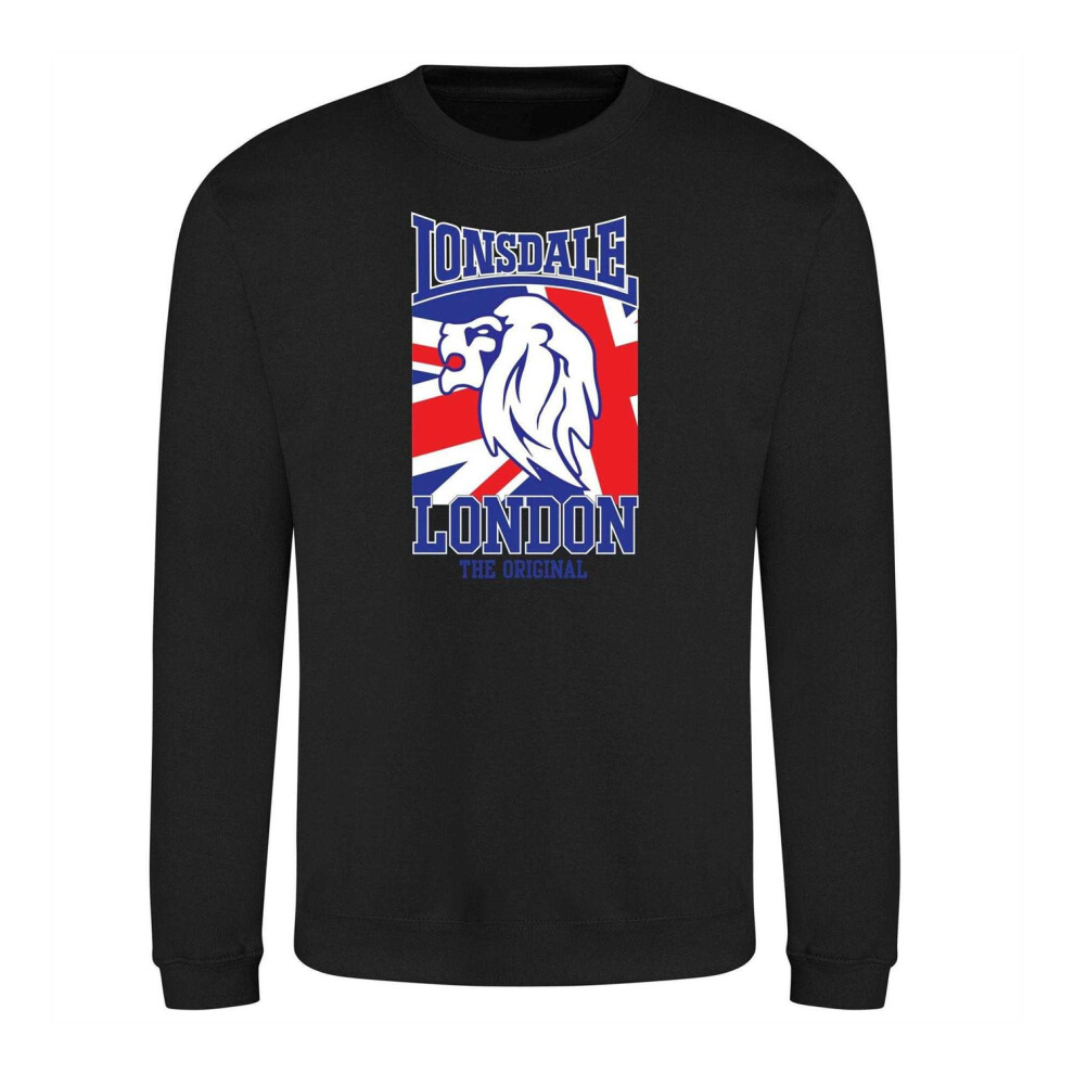 Lonsdale (Xxl, ) Unisex Adult Logo Sweatshirt Black