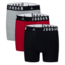 (7-8 Years, Black/Grey/Red) Nike Boys Air Jordan Boxer Shorts (Pack of 3)
