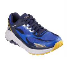 (6.5 UK, Blue) Skechers Mens Monster Evo Leather Low Cut Running Trainers