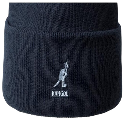 KANGOL (One Size, Dark Blue) Kangol Embroidered Logo Acrylic Pull-On Beanie 2