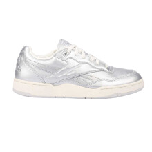 (8 UK, Silver) Reebok Mens BB 4000 II Metallic Leather Trainers