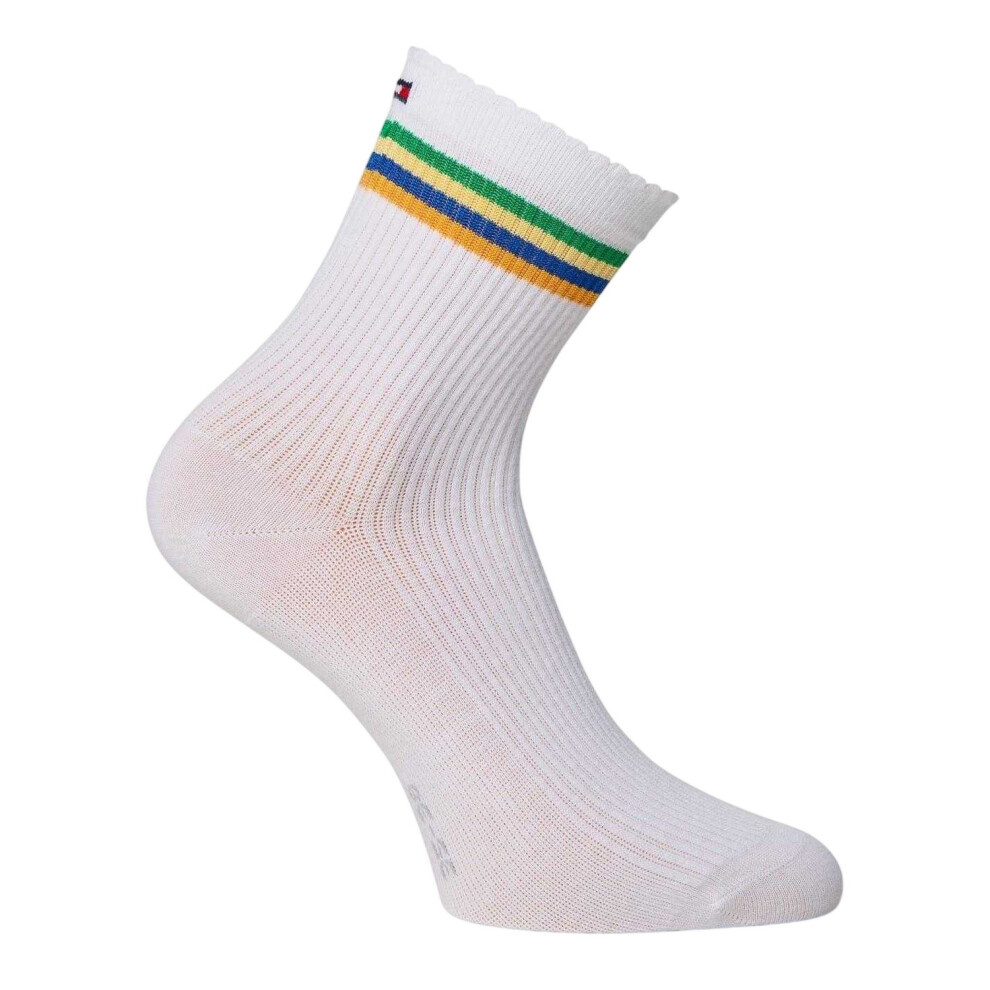 Tommy Hilfiger Womens/Ladies Striped Crew Socks (Pack Of 2)