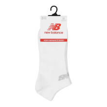 (7 UK-8.5 UK, White) New Balance Unisex Adult Logo No-Show Socks (Pack of 3)