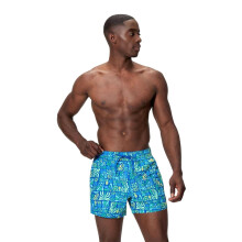 (L, Sapphire Blue) Speedo Mens Redondo Edge Volley Swimming Swim Shorts