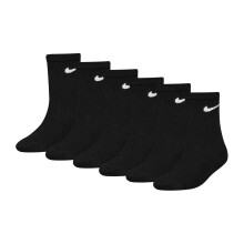 (9.5 UK Child-2.5 UK, Black) Nike Childrens/Kids Logo Crew Socks (Pack of 6)