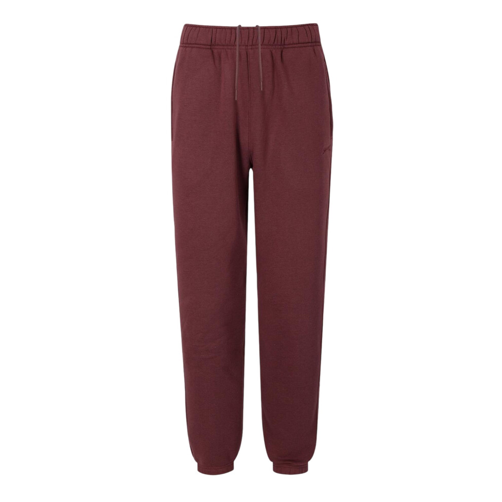 Slazenger (S, Burgundy) Mens Fleece Cuffed Jogging Bottoms Multicoloured