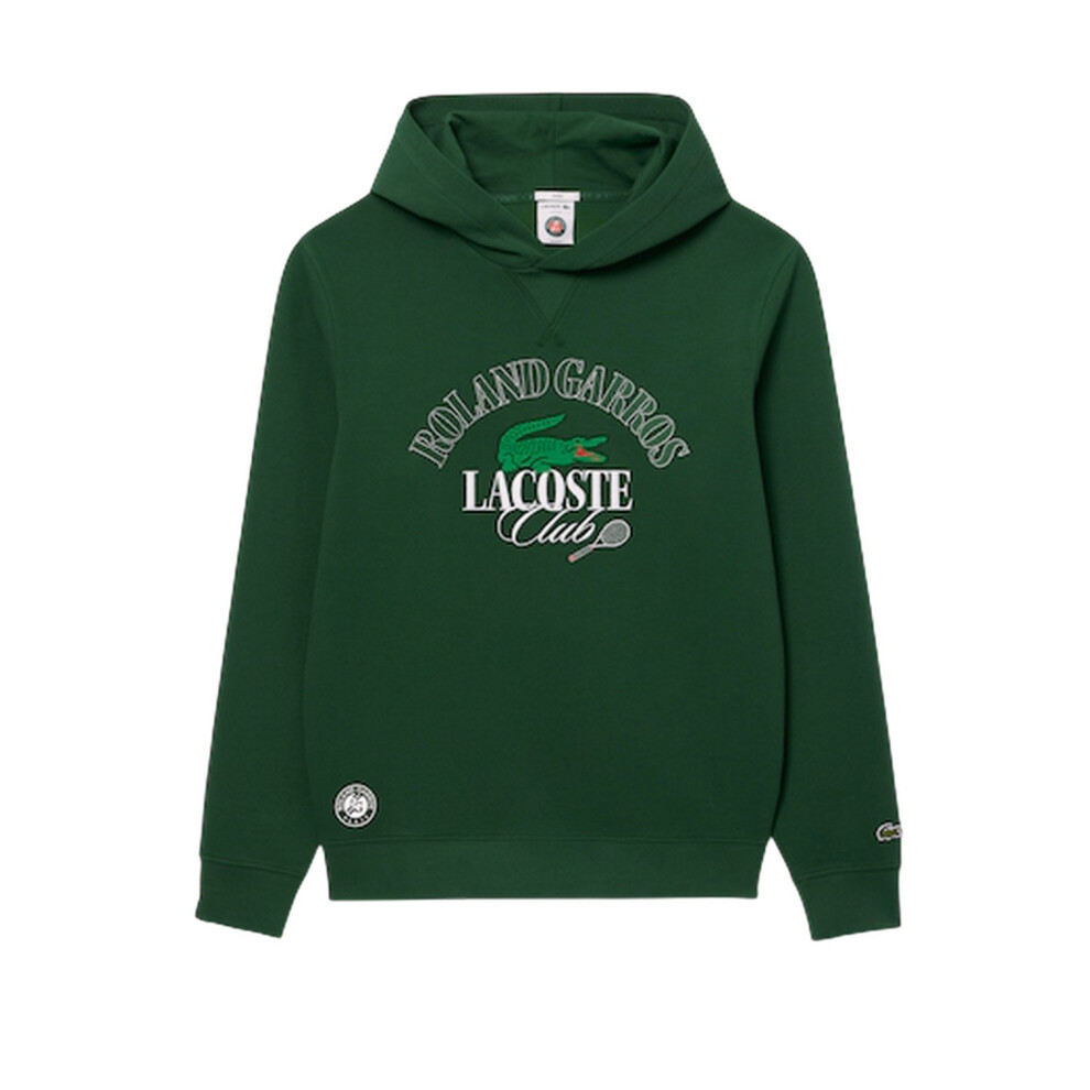 Lacoste (Xxs, ) Mens Roland Garros Edition Graphic Print Hoodie Green