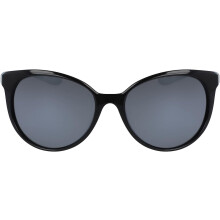 (One Size, Black/White/Silver) Nike Essence Logo Oval Sunglasses