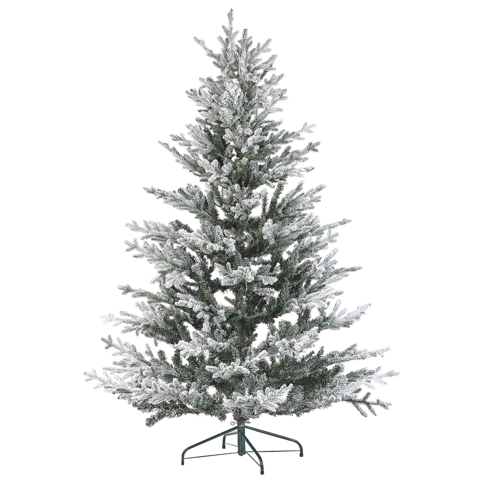 Beliani Artificial Snowy Christmas Tree Brisco 180 Cm White