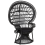 Beliani Peacock Chair EMMANUELLE Rattan Black 1