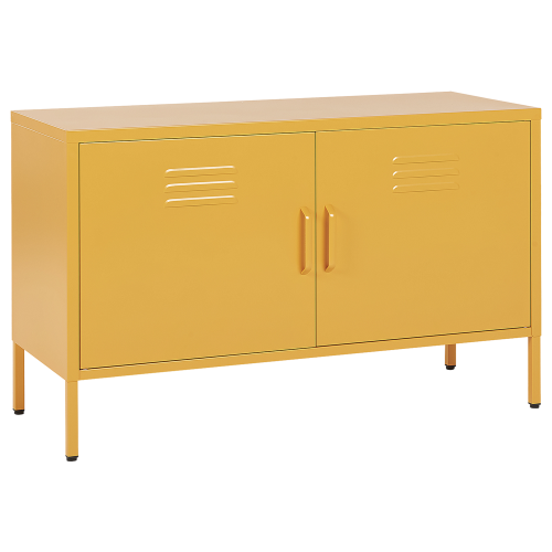 Beliani Storage Unit URIA Metal Yellow