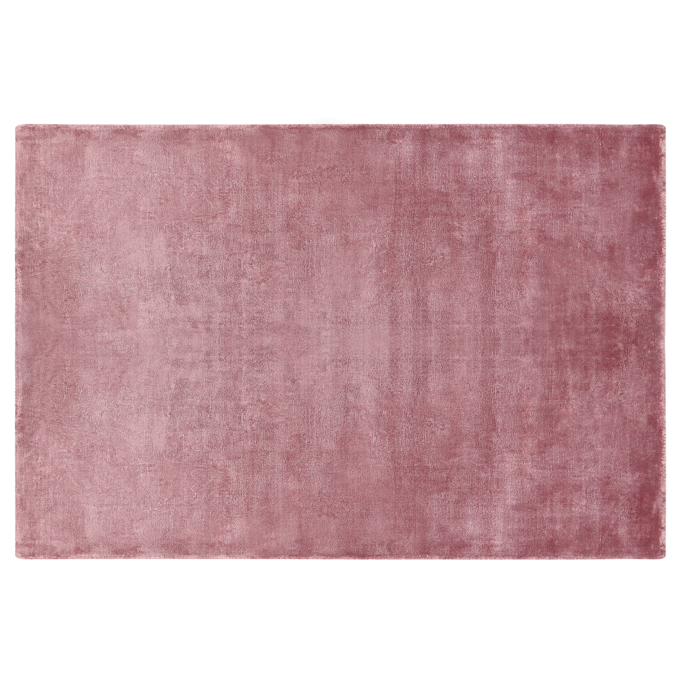 Beliani Rug Gesi Ii 140 X 200 Cm Viscose Pink