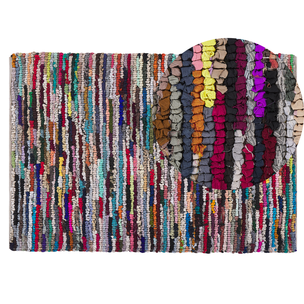 Beliani Rug Bafra Multicolour 140 X 200 Cm