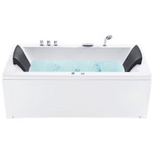 Corner Hot Tub with LED VARADERO Left Hand 1830 x 900 mm White