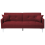 Beliani Sofa Bed 3 Seater LUCAN Fabric Dark Red 1