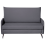 Beliani Sofa Bed 2 Seater BELFAST Fabric Grey 1