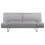 Beliani Sofa Bed 2 Seater YORK Fabric Light Grey 1