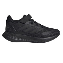 (10 UK Child, Triple Black) Adidas Childrens/Kids 3 Stripes Trainers