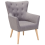Beliani Armchair ANGEN Fabric Light Grey 1