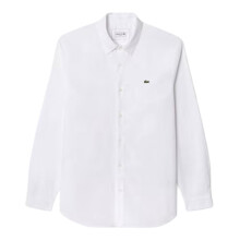 (XXL, White) Lacoste Mens Oxford Long-Sleeved Shirt