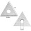 3Pcs 1inch Triangle Paint Scraper Paint Scraper Carbide Blades Double-Edged Reversible Replacement Blade 7