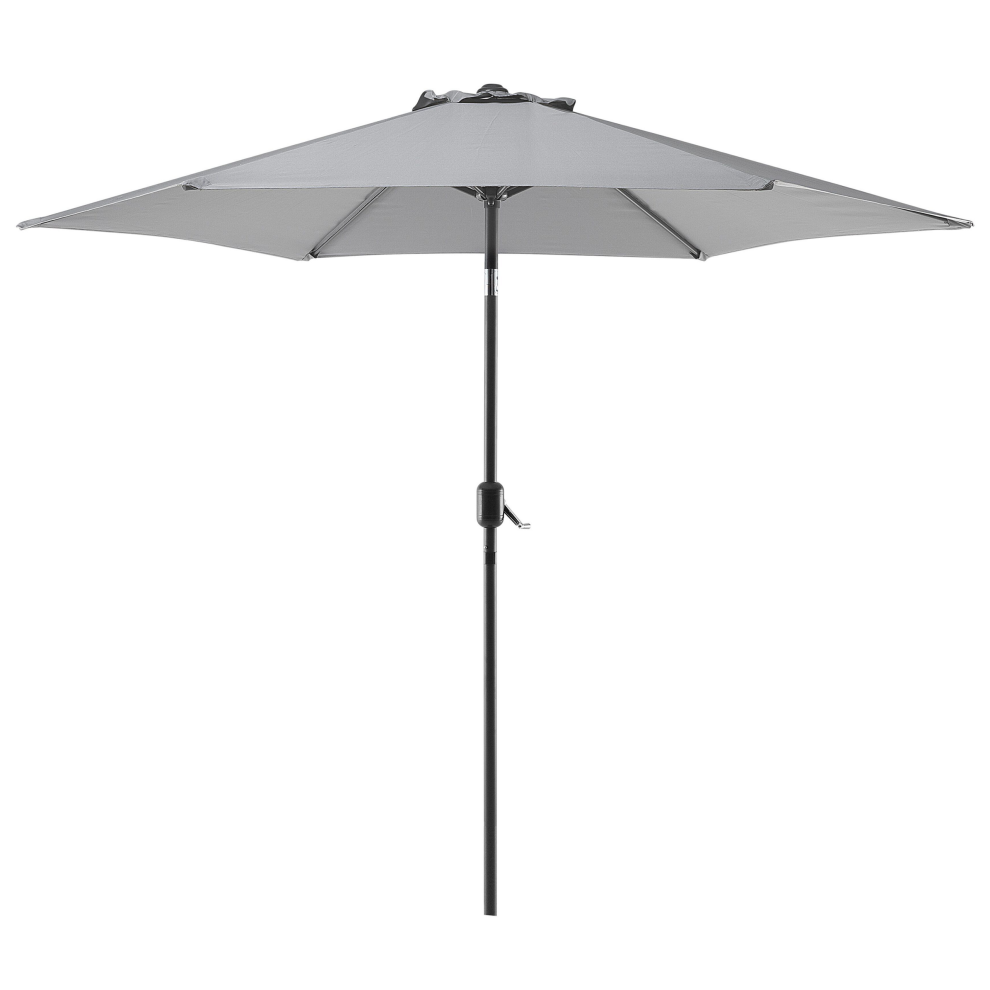 Beliani Market Parasol 270 Cm Varese Dark Grey