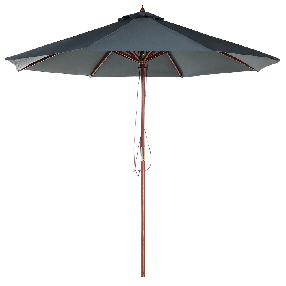 Beliani Market Parasol 270 Cm Toscana Dark Grey