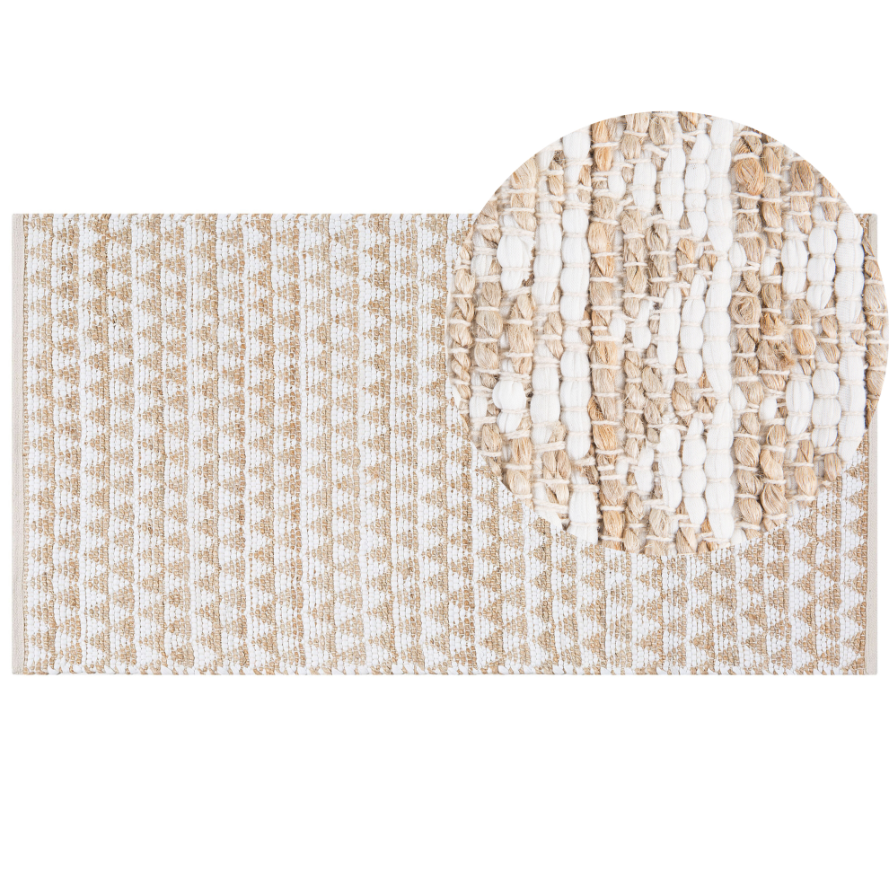 Beliani Rug Tunceli Beige 80 X 150 Cm Cotton