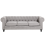 Beliani Sofa 3 Seater CHESTERFIELD Fabric Light Grey 1