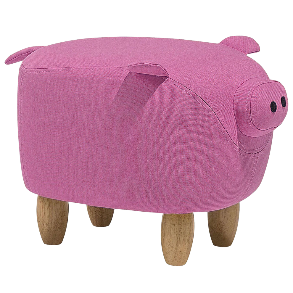 Animal Stool PIGGY Fabric Pink Pig