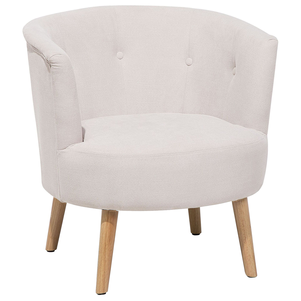 Beliani Armchair Odenzen Fabric Off-White