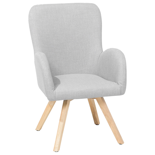 Beliani Armchair BJARN Fabric Light Grey