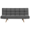 Beliani Sofa Bed 2 Seater INGARO Fabric Dark Grey 1