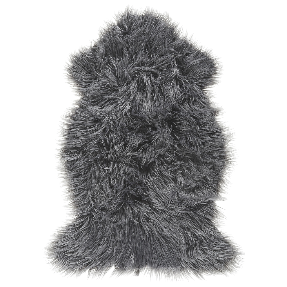 Faux Fur Rug MUNGO Grey 63 x 95 cm