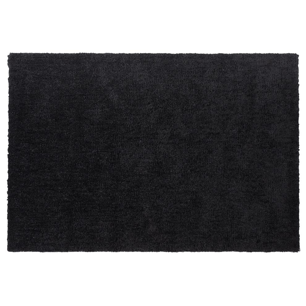 Beliani Shaggy Rug Demre Black 140 X 200 Cm