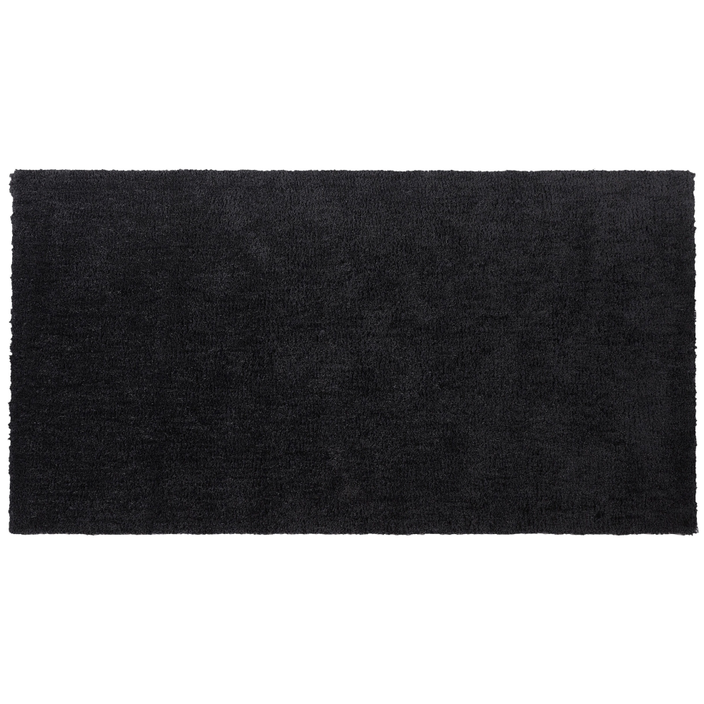 Beliani Shaggy Rug Demre Black 80 X 150 Cm