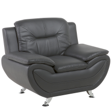 Armchair LEIRA II Faux Leather Grey