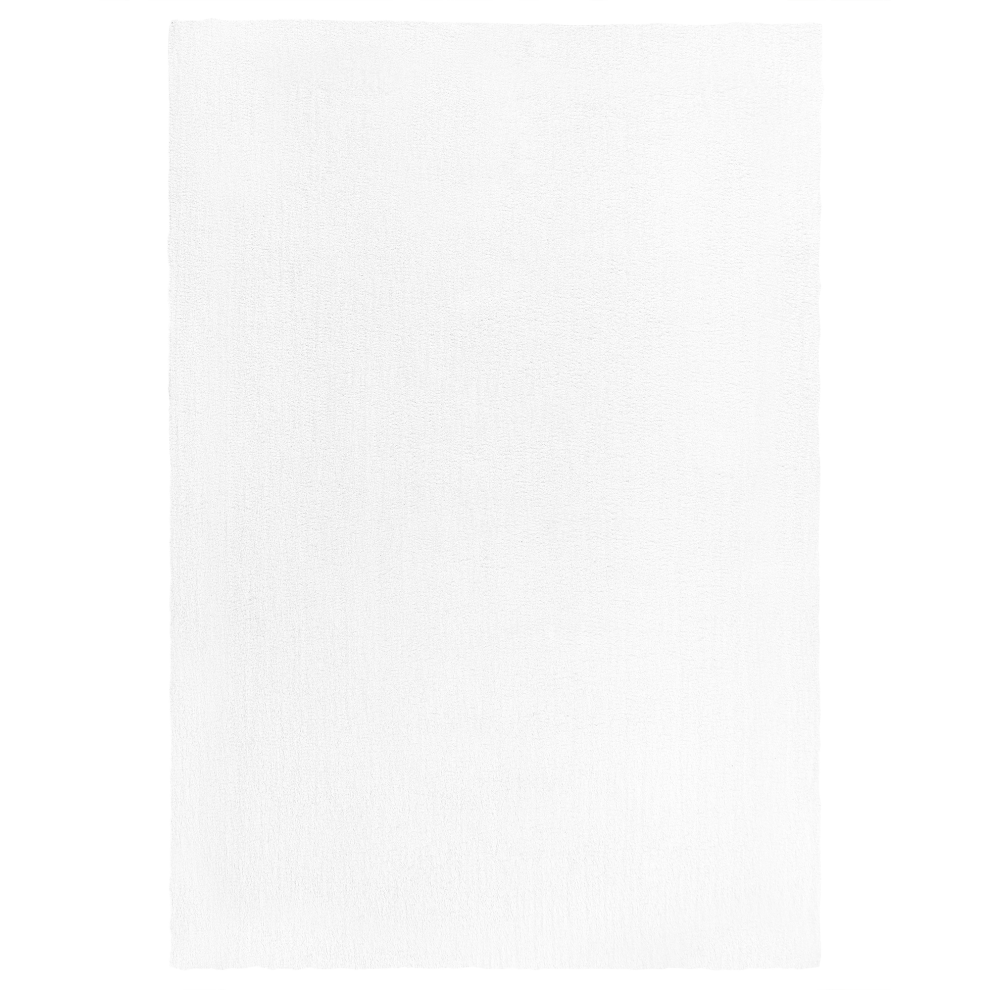 Beliani Shaggy Rug Demre White 140 X 200 Cm