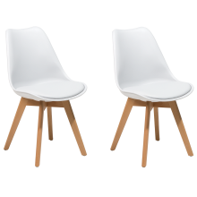 Set of 2 Dining Chairs DAKOTA II White